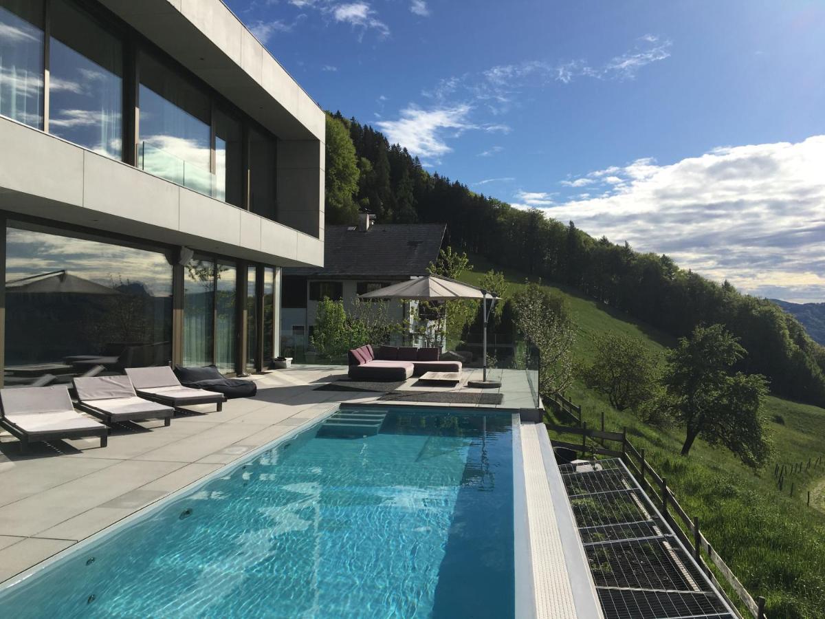 Attersee Luxury Design Villa With Dream Views, Large Pool And Sauna Nussdorf am Attersee Esterno foto