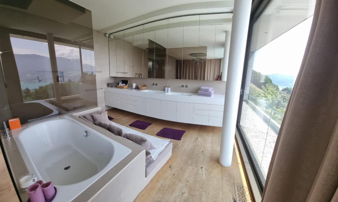 Attersee Luxury Design Villa With Dream Views, Large Pool And Sauna Nussdorf am Attersee Esterno foto