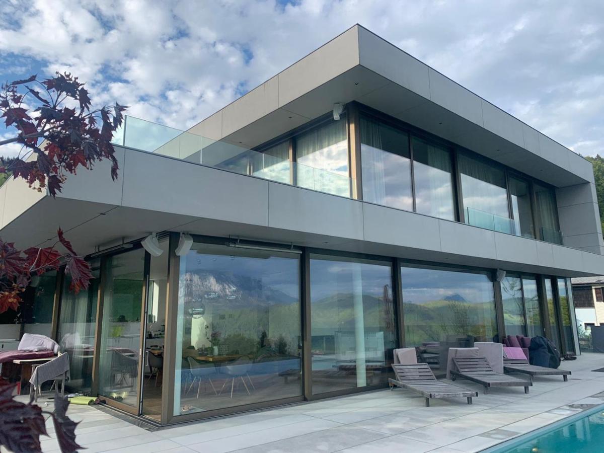 Attersee Luxury Design Villa With Dream Views, Large Pool And Sauna Nussdorf am Attersee Esterno foto