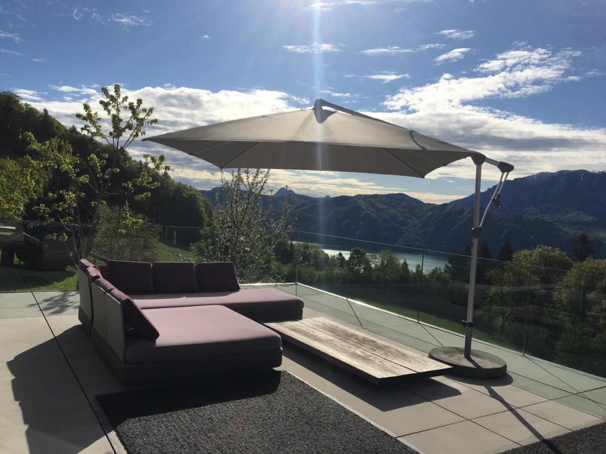 Attersee Luxury Design Villa With Dream Views, Large Pool And Sauna Nussdorf am Attersee Esterno foto