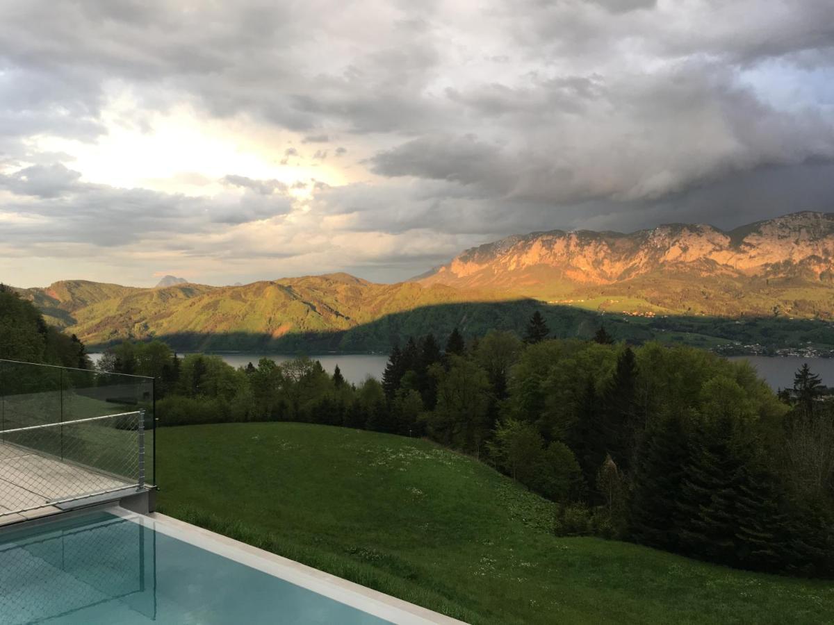 Attersee Luxury Design Villa With Dream Views, Large Pool And Sauna Nussdorf am Attersee Esterno foto